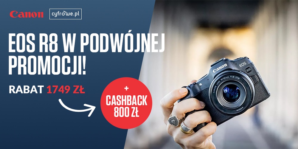 Canon EOS R8 + obiektyw RF 16-28mm kupisz nawet 2549 zł taniej!