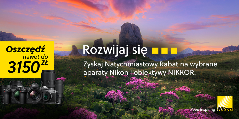 Natychmiastowy rabat Nikon - nawet do 3150 zł taniej!