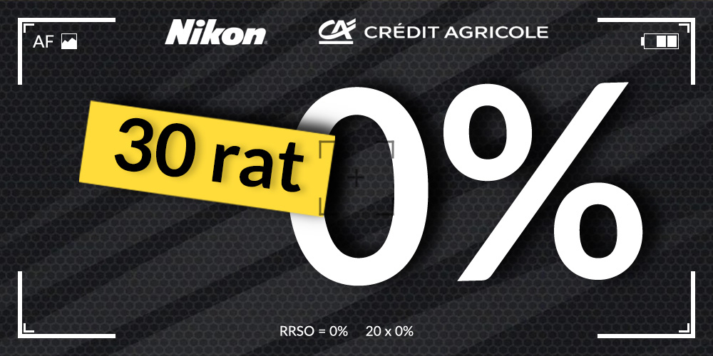 30 rat 0% na sprzęt Nikon