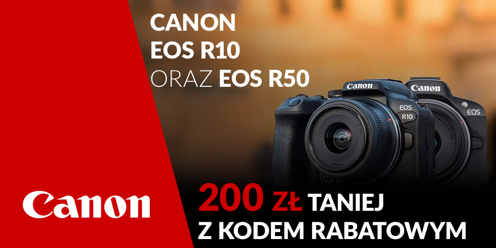 Canon EOS R10 oraz EOS R50 taniej z kodem rabatowym