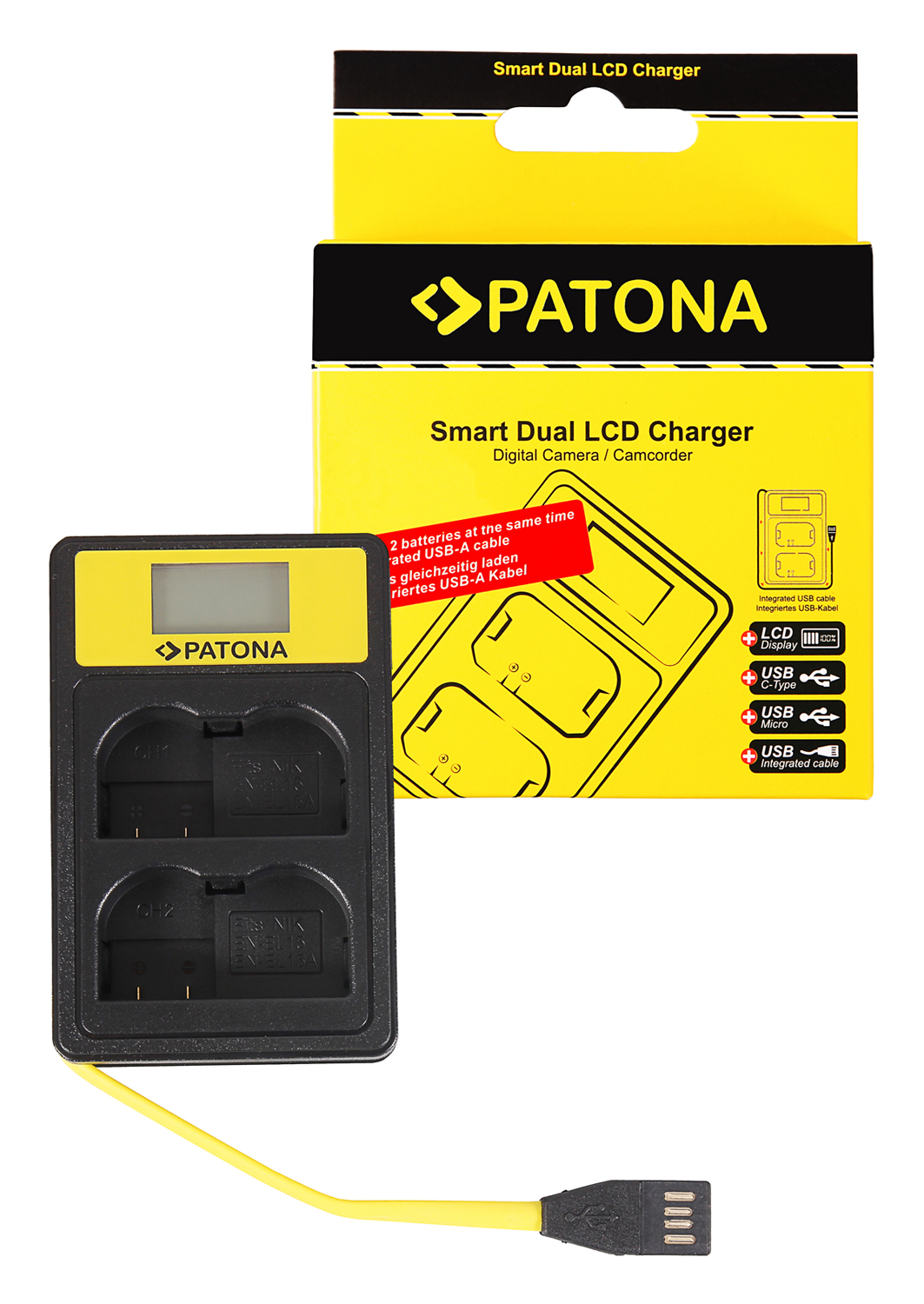 Patona USB Smart Dual LCD do Nikon EN-EL15 ENEL15 NIE
