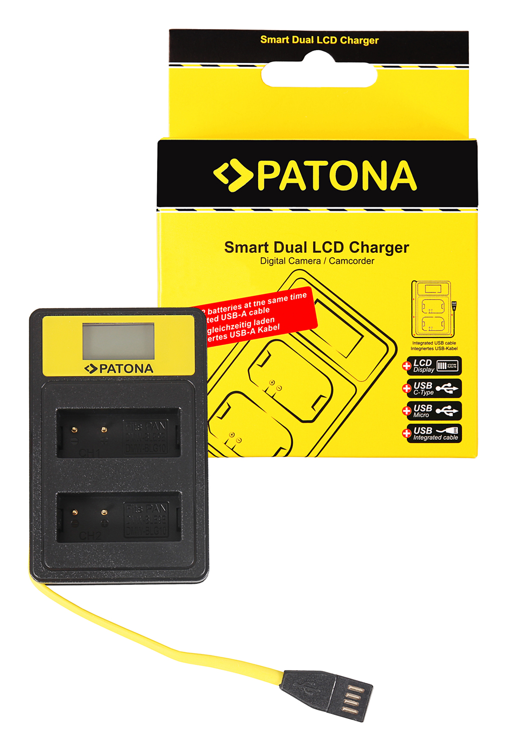 Patona USB Smart Dual LCD do Panasonic DMW-BLG10 NIE