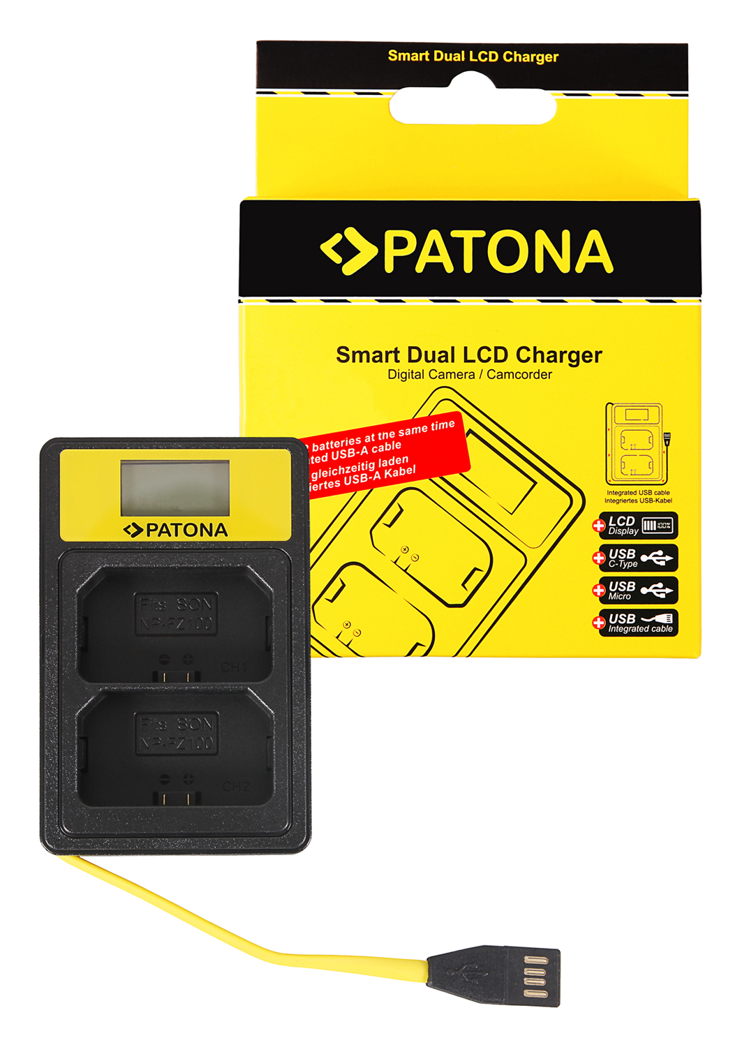 Patona USB Smart Dual LCD do Sony NP-FZ100 NPFZ100 A7 III (w magazynie!)