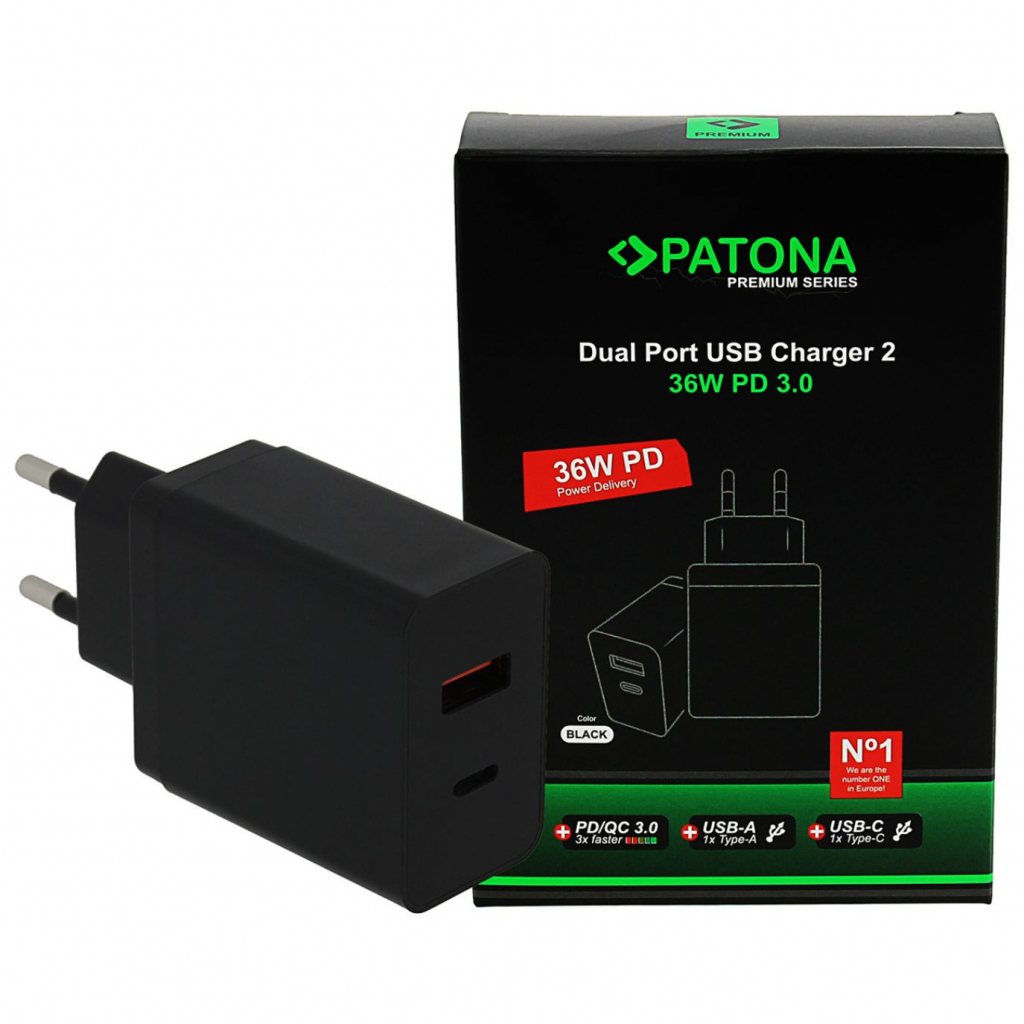 Patona Premium Power Delivery 36W z USB-C, USB-A (w magazynie!)