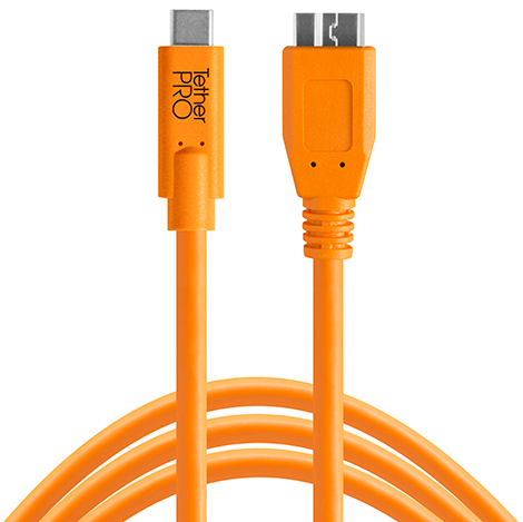 Tethertools KABEL USB-C to 3.0 Micro- B 4,60m pomaraczowy (CUC3315-ORG) (w magazynie!)