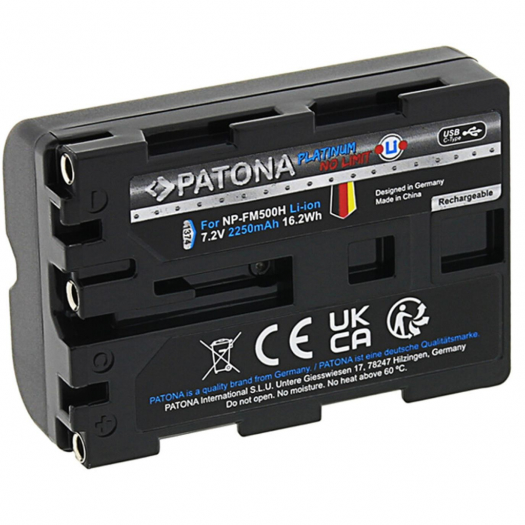 Patona Platinum Sony NP-FM500H USB-C NIE