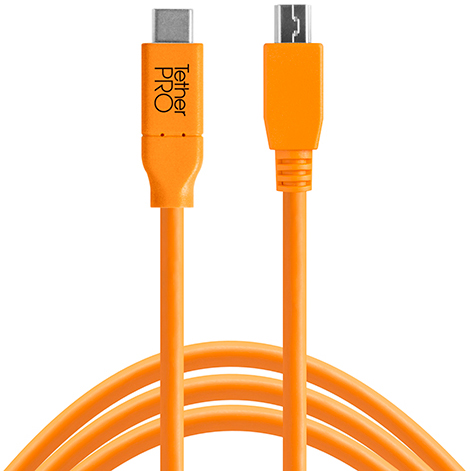 Tethertools KABEL USB-C to 2.0 Micro- B 5-Pin 4,60m pomaraczowy (CUC2515-ORG) (w magazynie!)