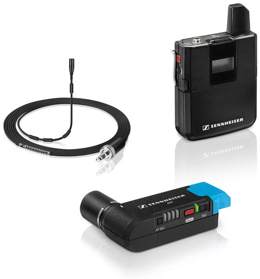 Sennheiser AVX-MKE2 SET -3-EU bezprzewodowy system audio, kamerowy z nadajnikiem miniaturowym i mikrofonem MKE 2 EW-GOLD (w magazynie!) - Dostawa