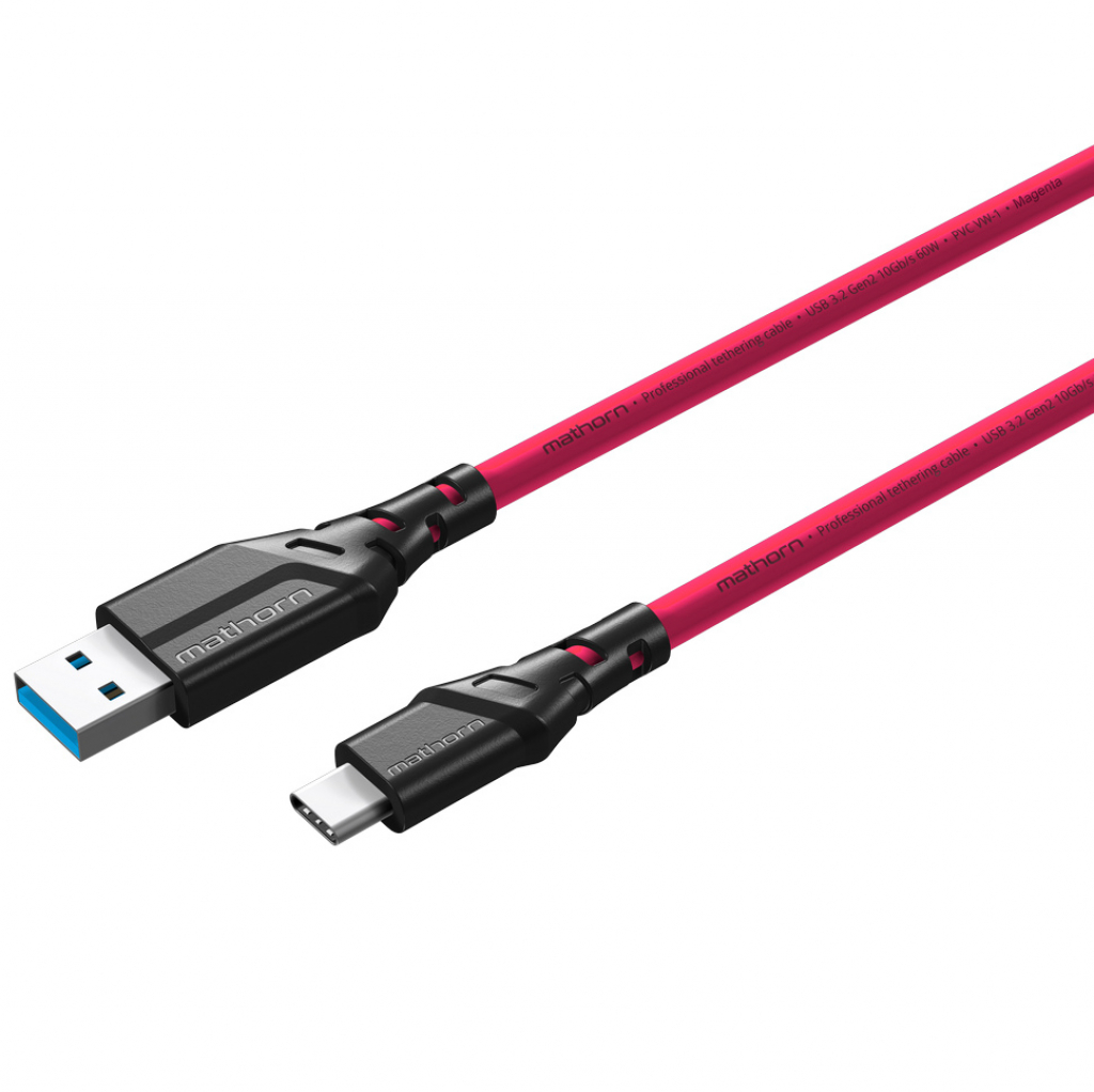 Mathorn MTC-500M USB A - USB C 5m Magenta (w magazynie!)