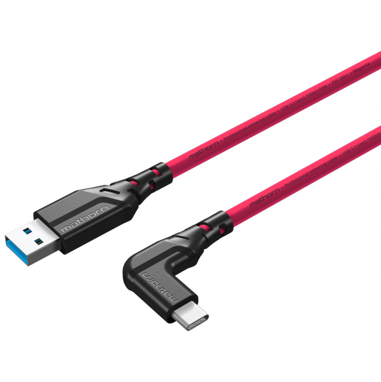 Mathorn MTC-201 USB A - USB C 2m 10Gb/s Magenta ktowy (w magazynie!)