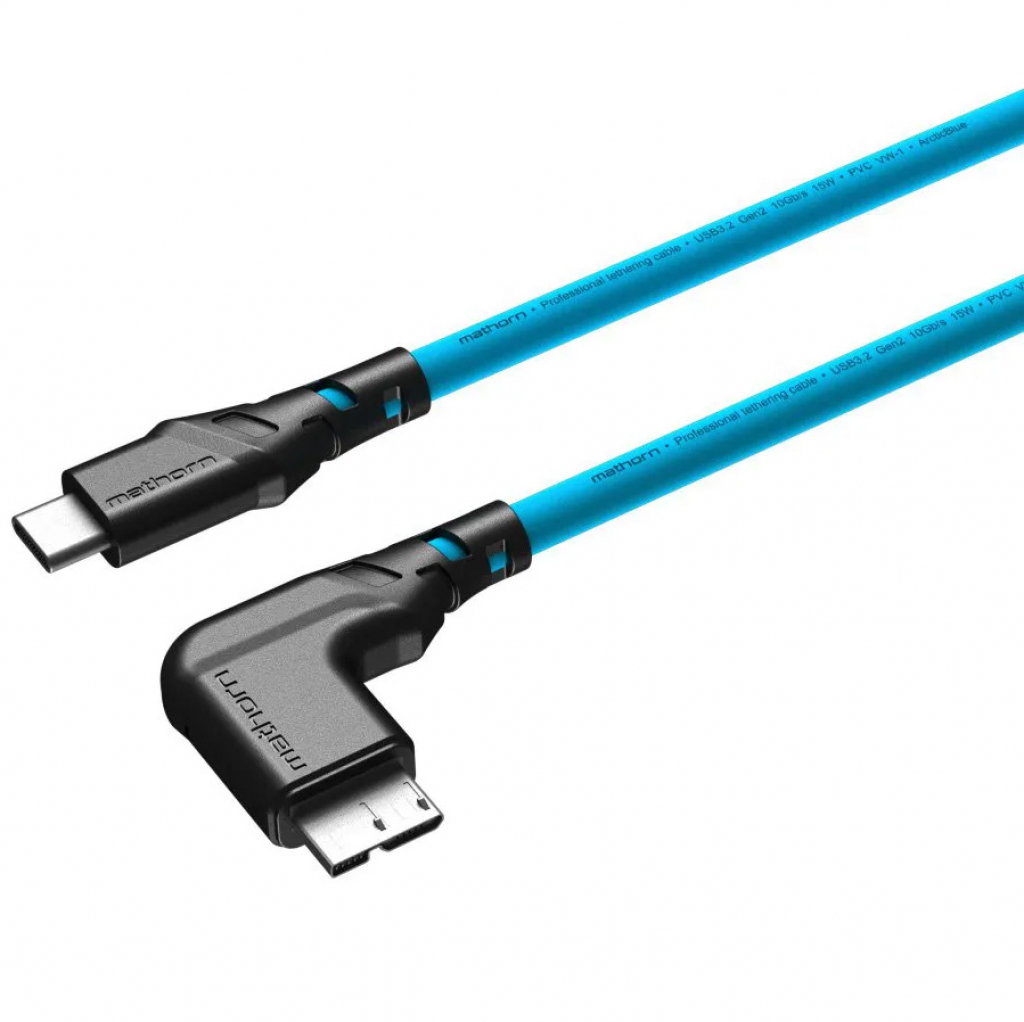 Mathorn MTC-531 USB C - MicroB 5m Arcticblue ktowy (w magazynie!)