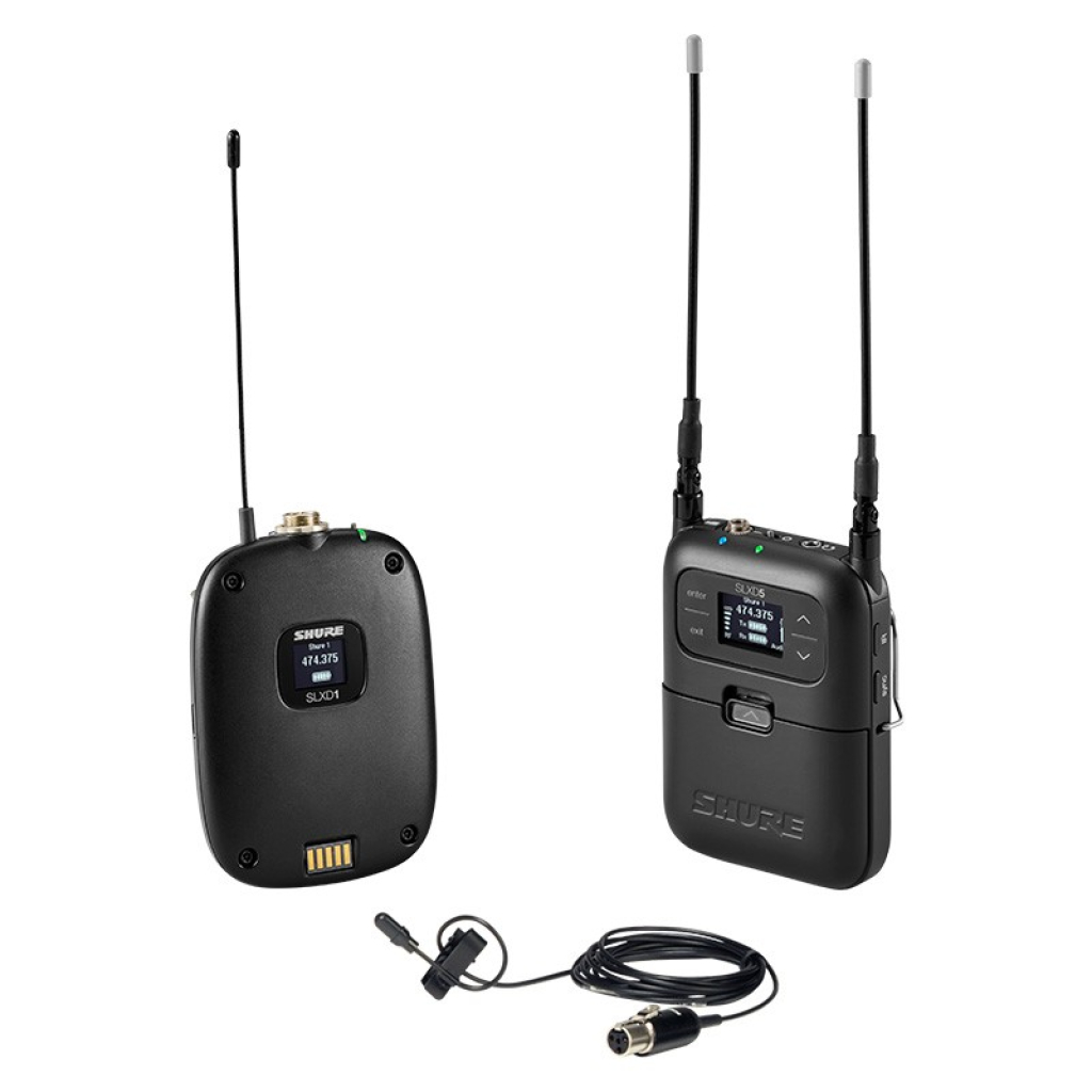Shure SLX-D15 (H56: 518-562 Mhz) cyfrowy system bezprzewodowy audio z mikrofonem dooklnym DL4 - Dostawa GRATIS!