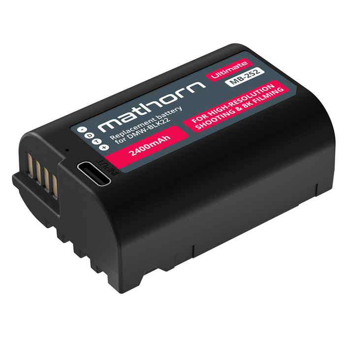 Mathorn bateria MB-252 Ultimate 2400 mAh USB-C do Panasonic DMW-BLK22 (w magazynie!)