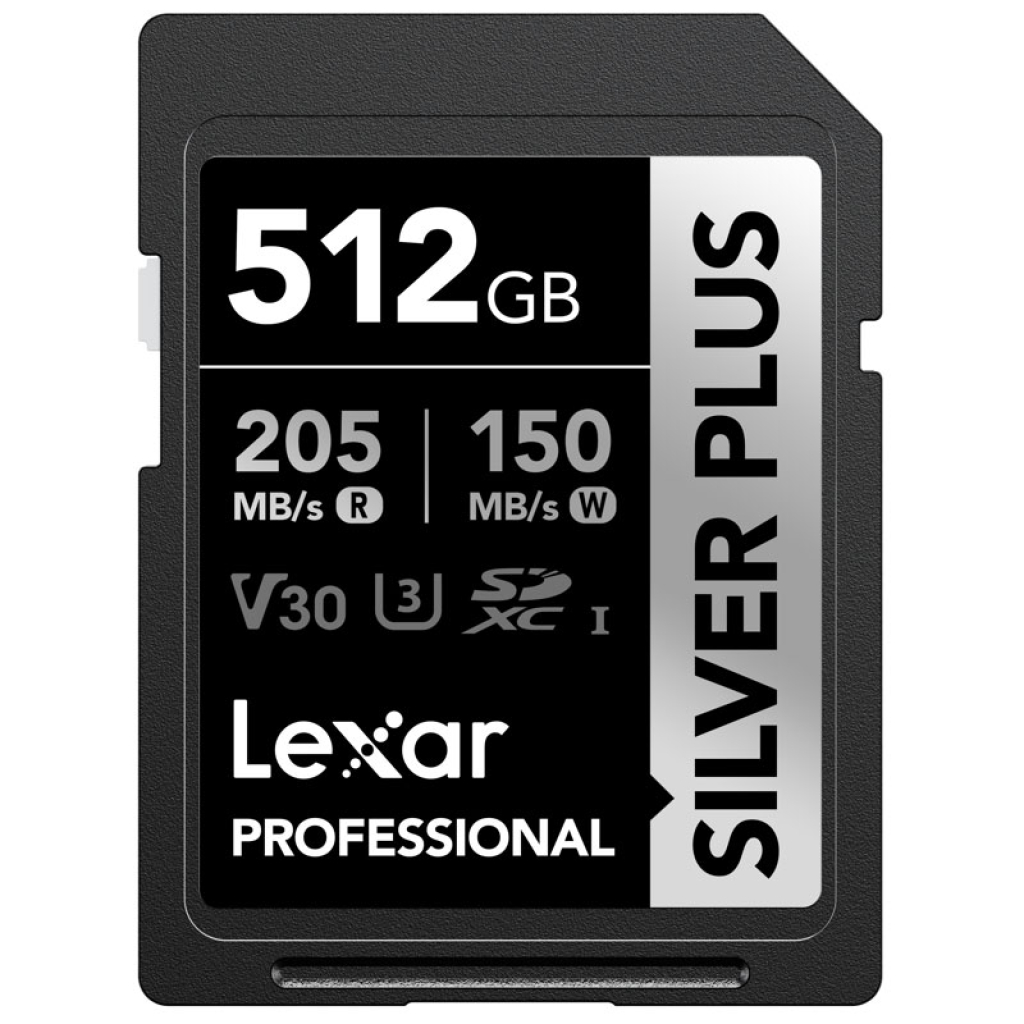 Lexar SDXC Professional SILVER Plus 1066x UHS-I/U3/A2/4K R205/W150 V30 512GB