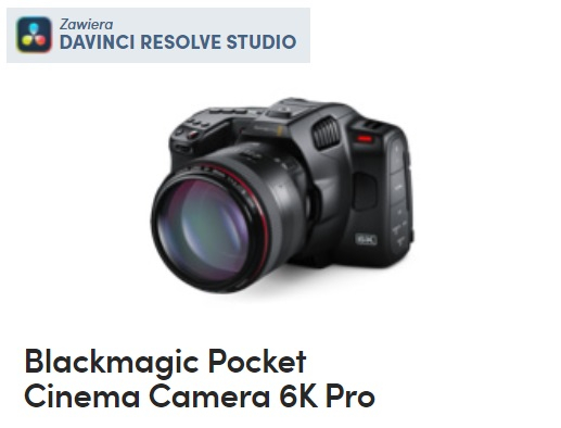 Blackmagic Pocket Cinema Camera 6K PRO - Dostawa GRATIS! Przetestuj DEMO. Umw si z wybranym salonem: d.