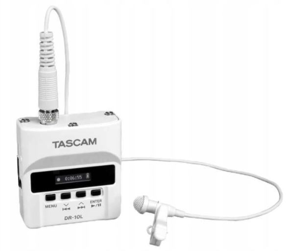 Tascam DR-10L rejestrator audio z mikrofonem lavalier Biay