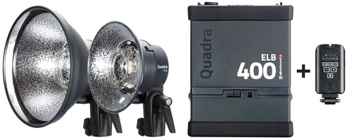 Elinchrom Zestaw ELB 400 z gowicami PRO, rne reflektory - Dostawa GRATIS!