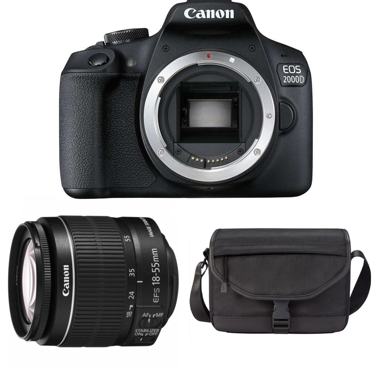 Canon EOS 2000D + 18-55 mm f/3.5-5.6 + torba SB130 + karta 16GB (w magazynie!) - Dostawa GRATIS!