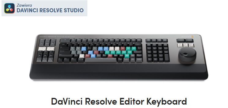 Blackmagic Klawiatura DaVinci Resolve Editor Keyboard (w zestawie DaVinci Resolve Studio) - Dostawa GRATIS!