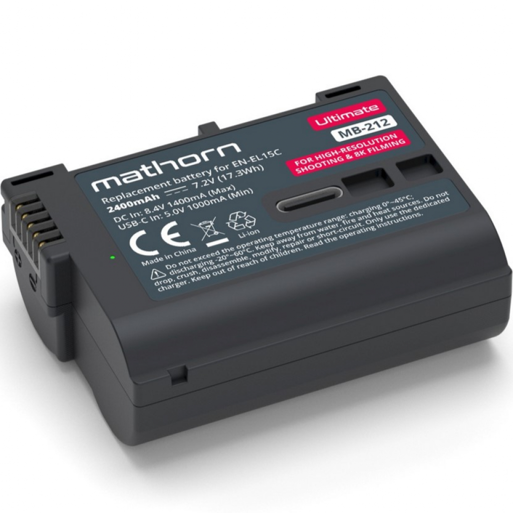 Mathorn MB-212A Ultimate 2400mAh USB-C zamiennik EN-EL15C do Nikon Z8 (w magazynie!)