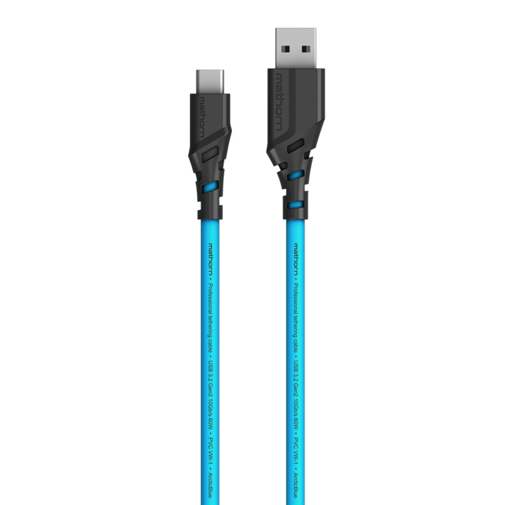 Mathorn MTC-500 USB A - USB C 5m Arcticblue (w magazynie!)