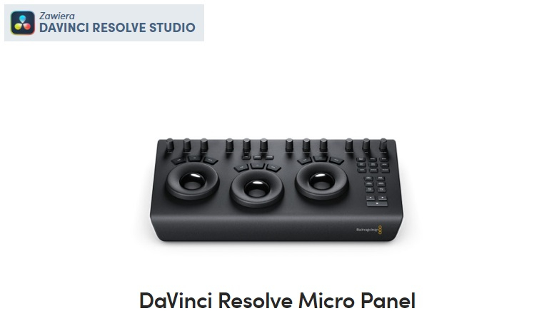 Blackmagic DaVinci Resolve Micro Panel (w zestawie DaVinci Resolve Studio) - Dostawa GRATIS!