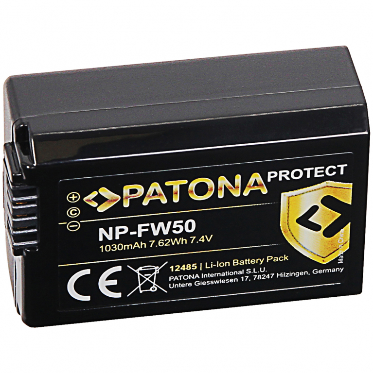 Patona PROTECT do Sony NP-FW50 NEX-3 NEX.3C NEX-5 NEX.5A NEX-7 (w magazynie!)