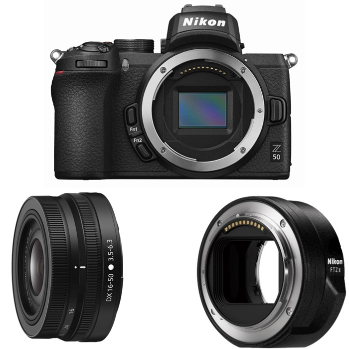 Nikon Z50 + ob. 16-50 mm + adapter FTZ II - Dostawa GRATIS!