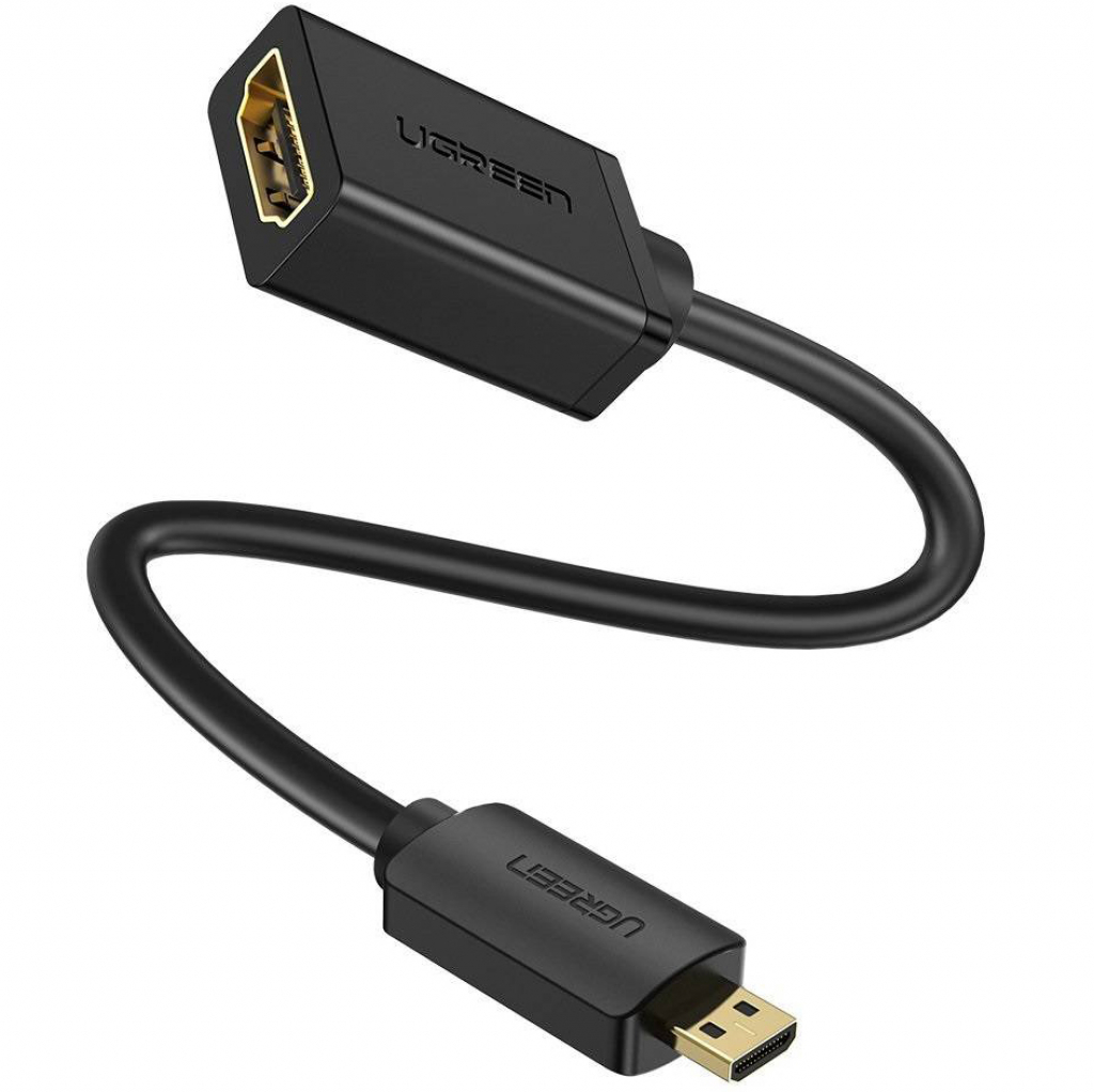 Ugreen adapter Micro HDMI do HDMI, 20cm czarny (20134) (w magazynie!)