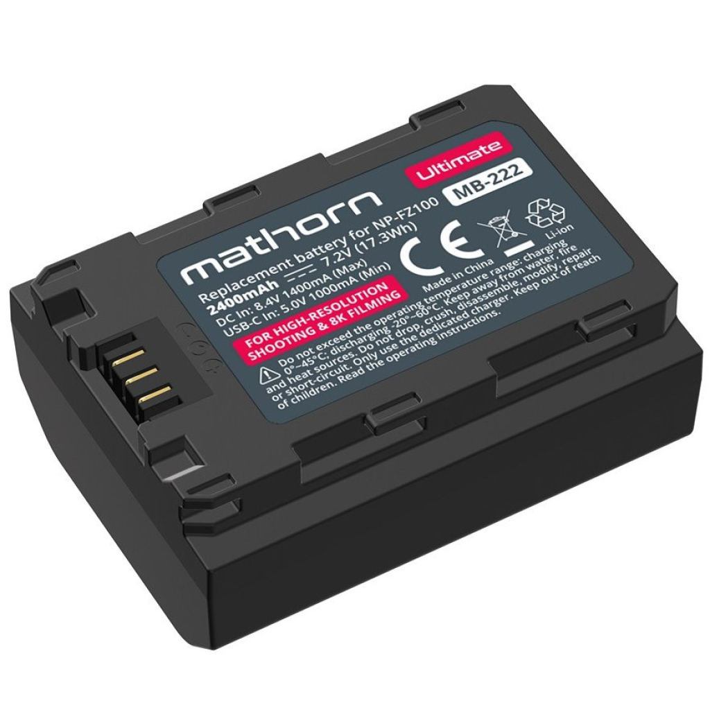 Mathorn MB-222 Ultimate 2400mAh USB-C zamiennik NP-FZ100 (w magazynie!)