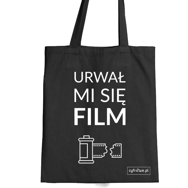 Cyfrowe.pl Torba baweniana czarna z hasem: Urwa mi si film (w magazynie!)