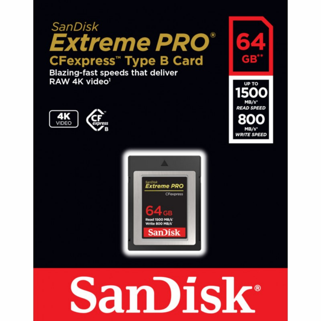 Sandisk CFexpress TYP B Extreme Pro 64GB 1500 MB/s N (w magazynie!)