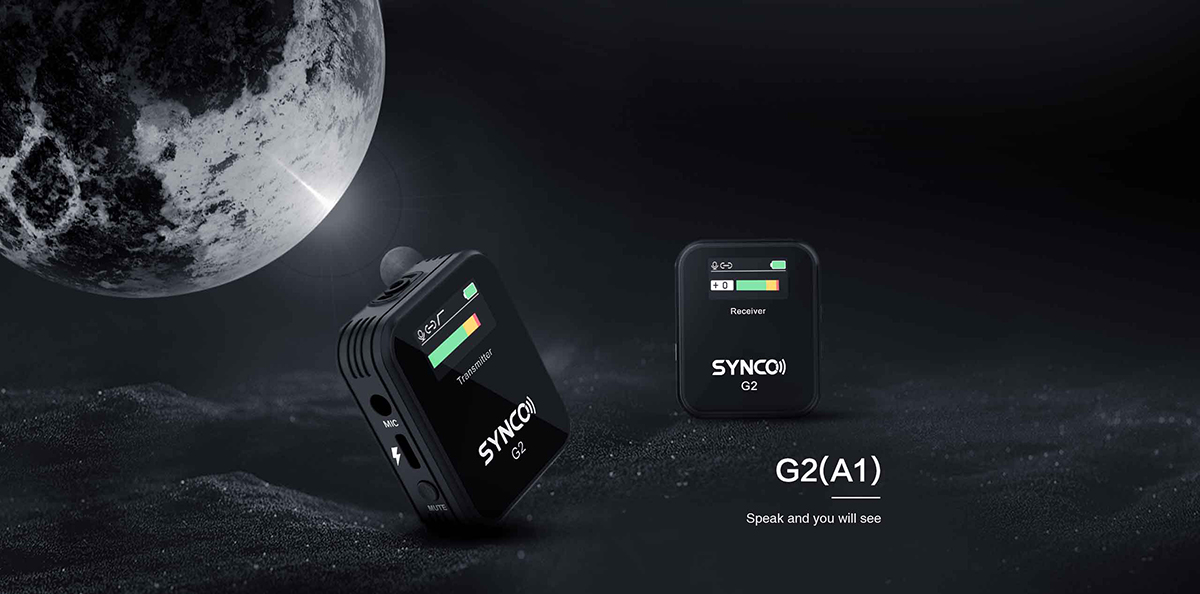 Synco G2 A1 bezprzewodowy system mikrofonowy z ekranem 2.4 GHz