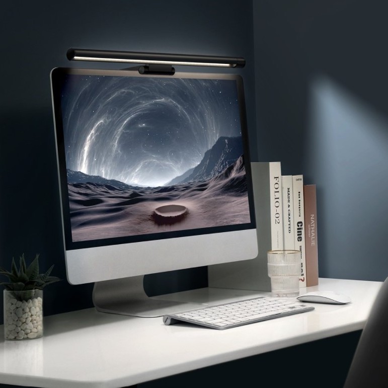 Baseus Lampa na monitor I-Wok Pro, z klipsem i ściemniaczem czarna