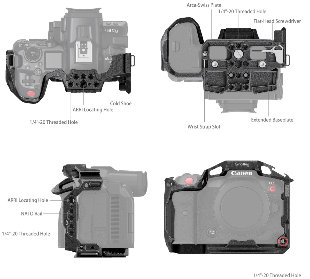 Smallrig Klatka operatorska SMALLRIG ’Black Mamba’ do Canon EOS R5C [3890]