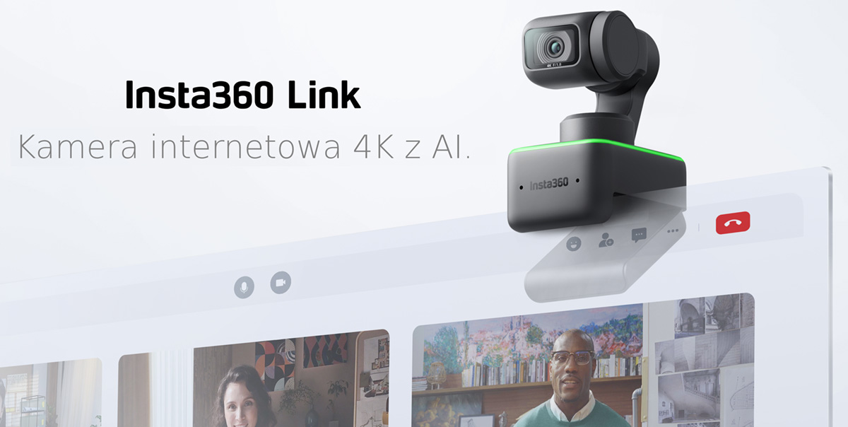 Kamera internetowa Insta360 Link 4K z technologią AI