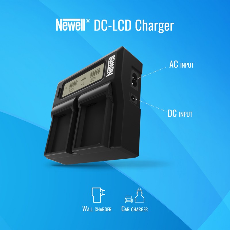 Ładowarka Newell Ładowarka dwukanałowa Newell DC-LCD do akumulatorów BP-A30/A60/A90 do Canon