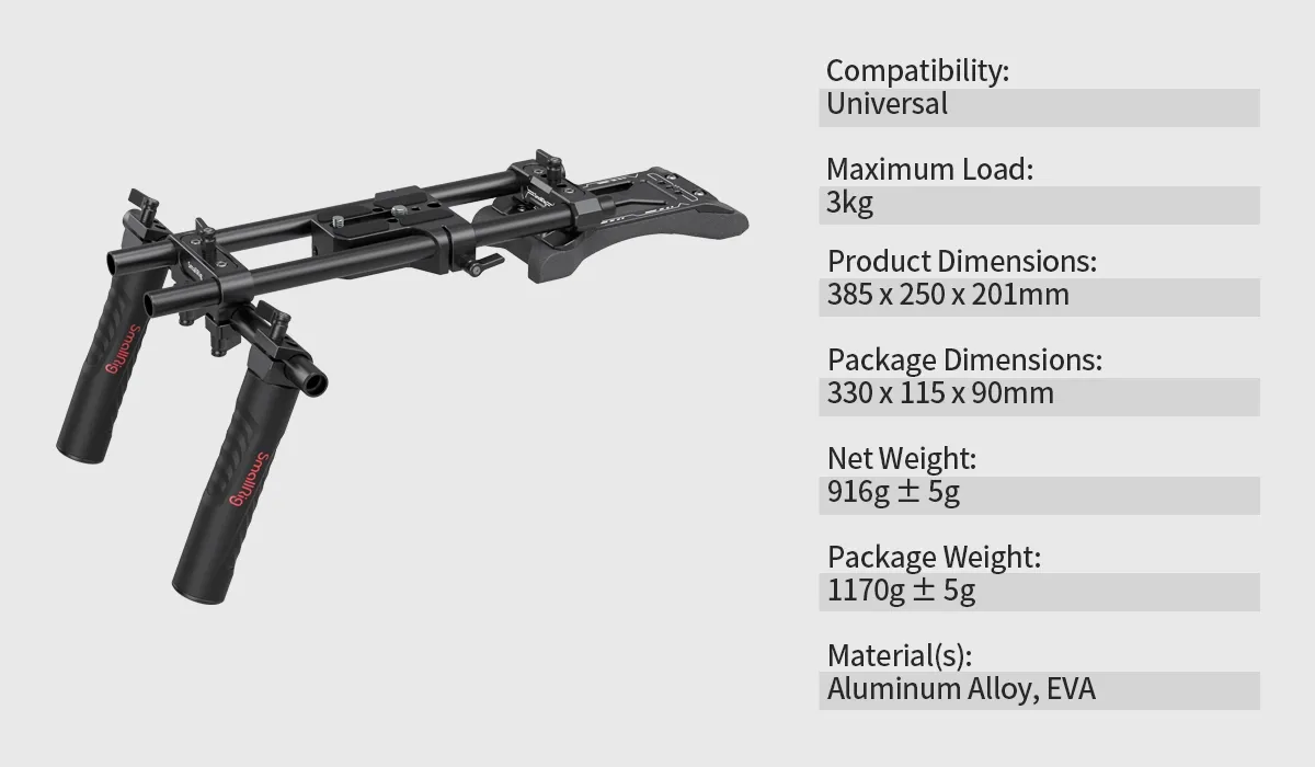 Smallrig Rig Shoulder Kit Basic [2896C]