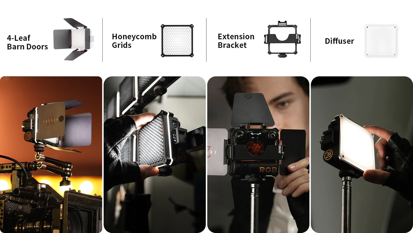 Lampa LED Zhiyun Fiveray M20 Combo Pocket Light (Max Power Mode)