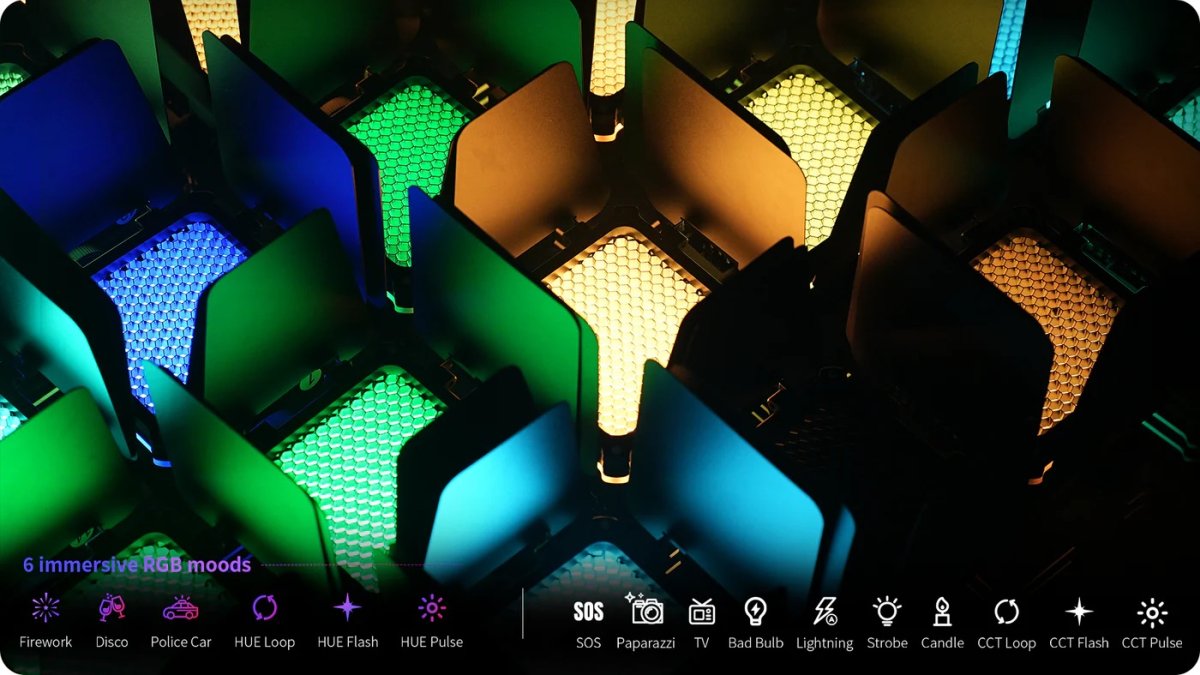 Lampa LED Zhiyun Fiveray M20C RGB Combo Pocket Light