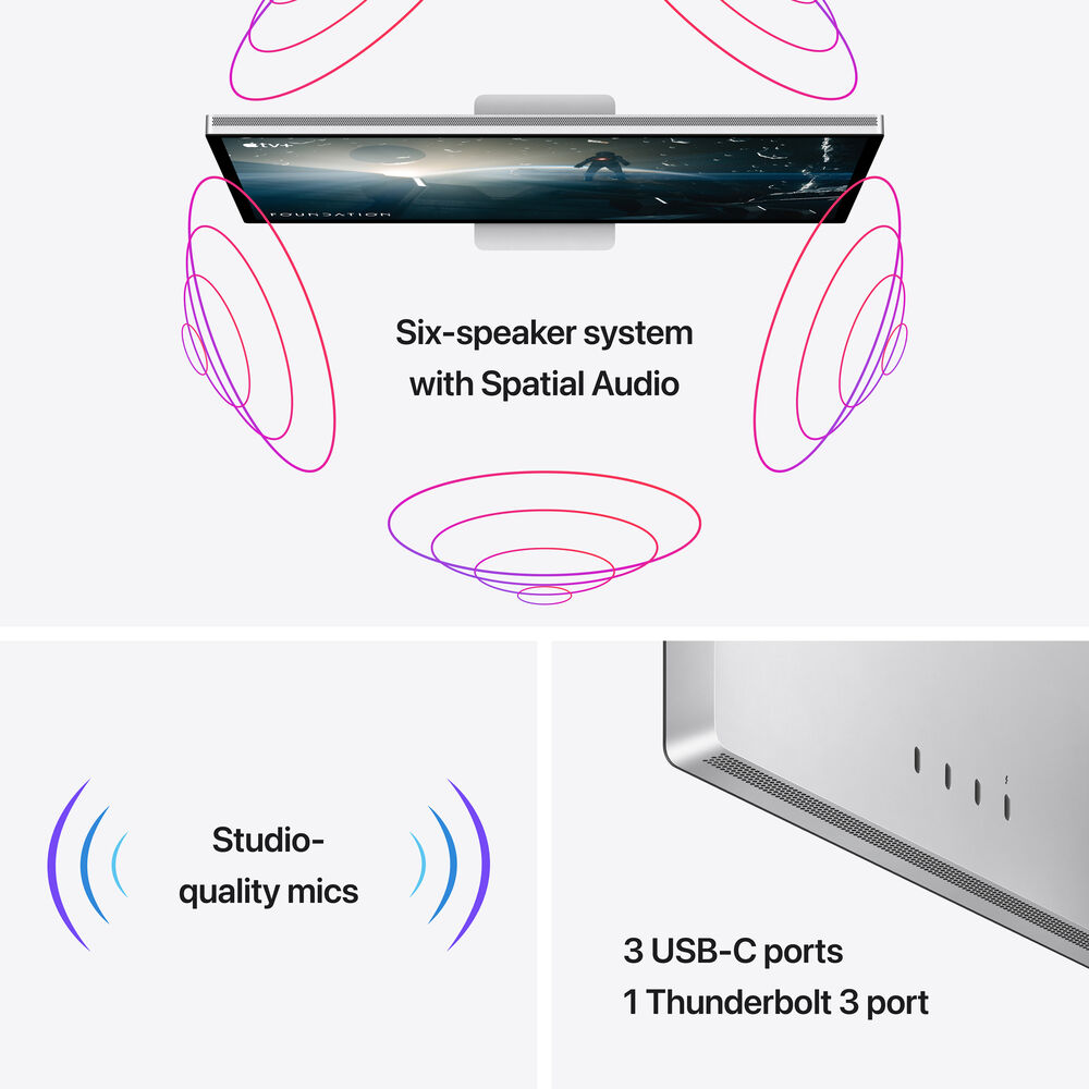 Monitor Apple Apple Studio Display ze szkłem standardowym i podstawką z regulacją pochylenia