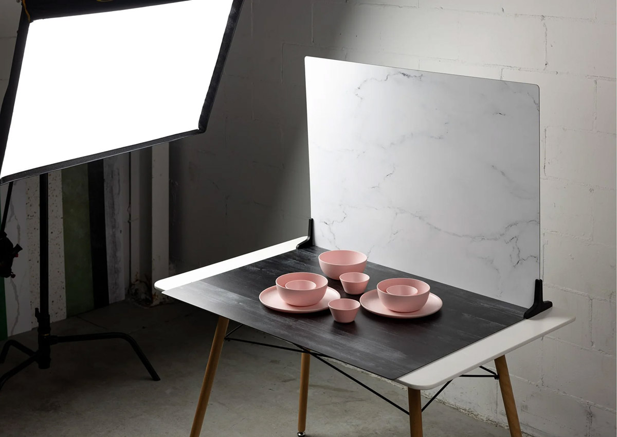 Tło plastikowe V-Flat World Duo Boards Marmur onyksowy/Marmur Alpejski - XL