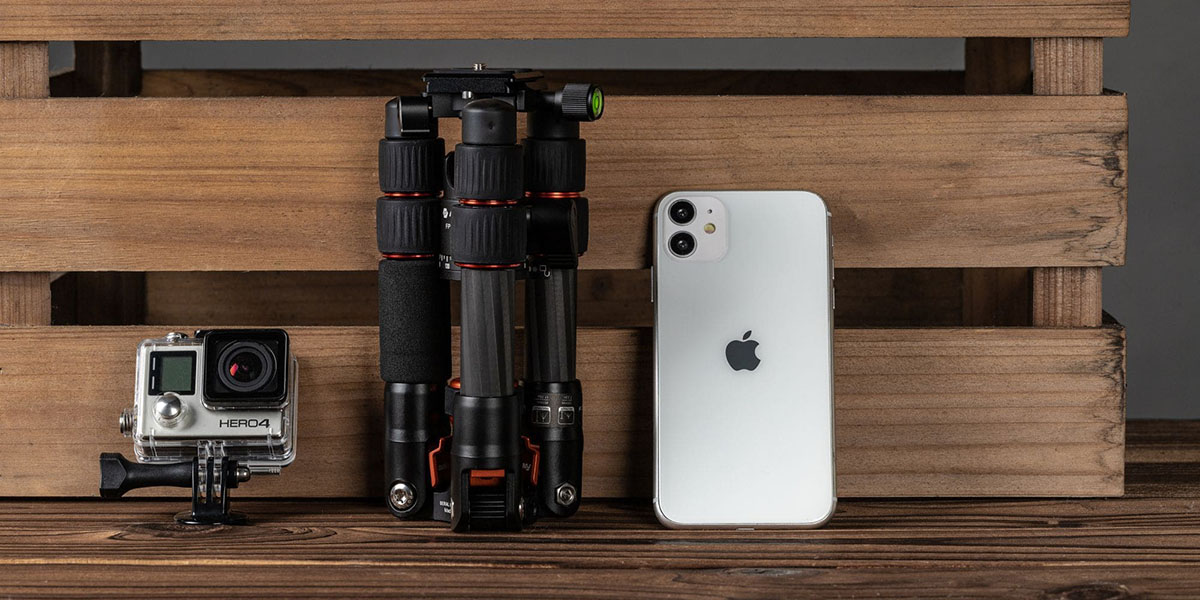 Statyw Fotopro X-go mini 2 z głowicą kulową FPH-42QP - czarno pomarańczowy