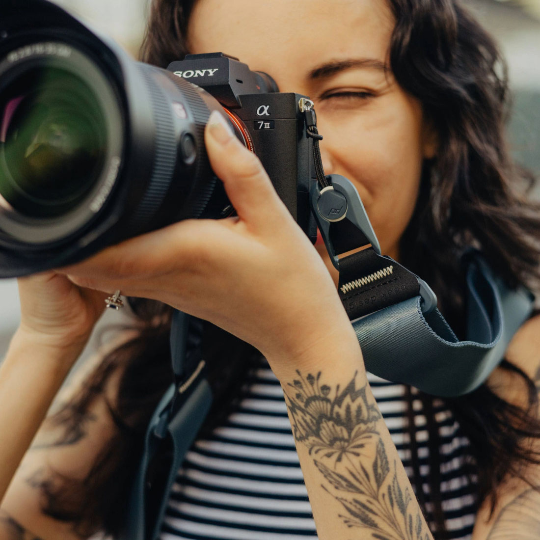 Pasek Peak Design Pasek na szyję SLIDE v3 niebieski