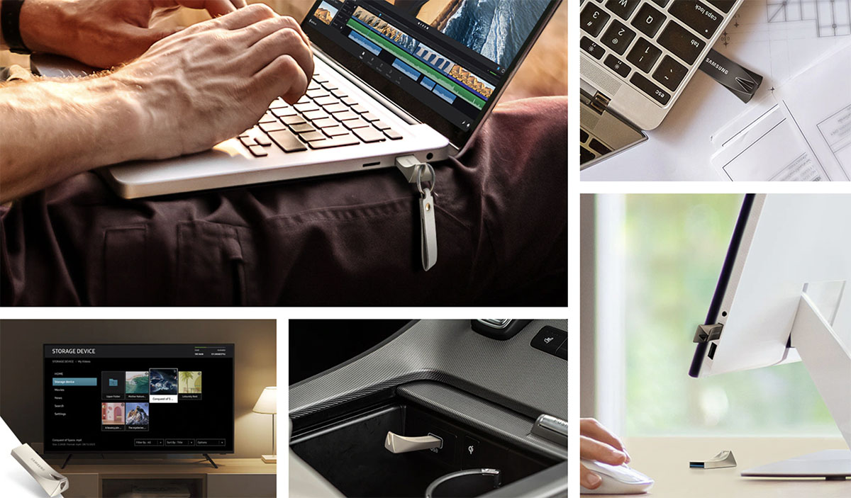 Pamięć USB Samsung BAR Plus 64GB Champaign Silver USB 3.1