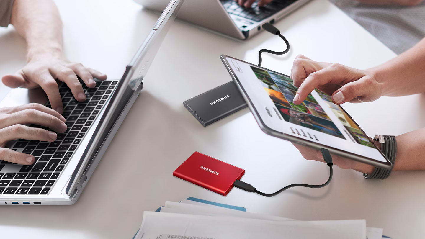 Samsung T7 Portable BLUE 1 TB USB 3.2 Gen.2