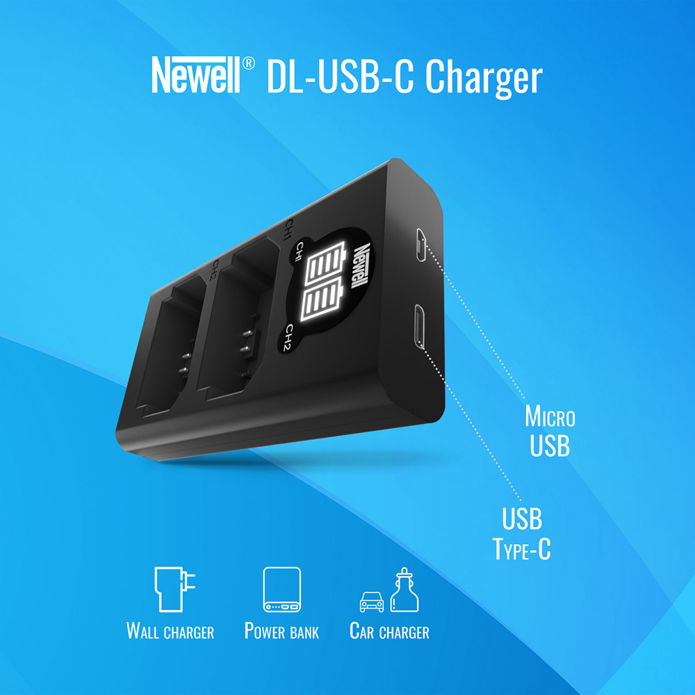 Ładowarka dwukanałowa DL-USB-C do akumulatorów A4A