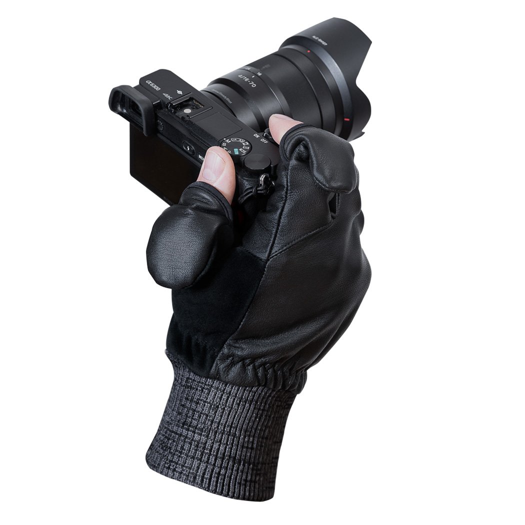 Vallerret Rękawice fotograficzne skórzane Hatchet czarne S
