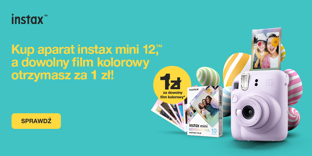 Kup Instaxa Mini 12 i odbierz kolorowy wkład w prezencie!