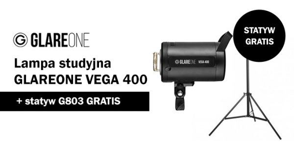 Lampa studyjna GlareOne Vega 400 + statyw gratis